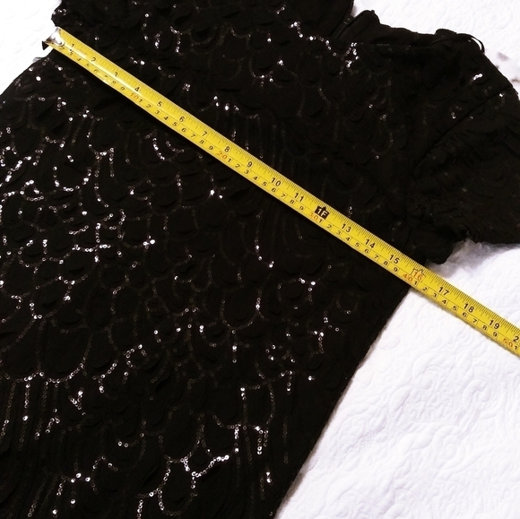 Line+Dot black party short dress sequin classic size Small holidays new year’s - Picture 6 of 8